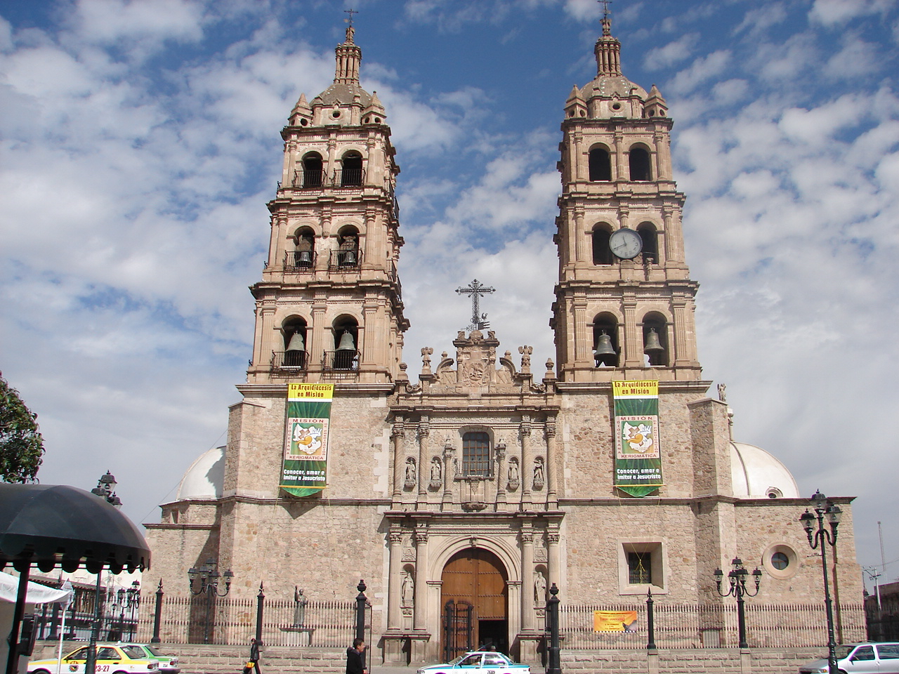Fachada de la Catedral de Durango, 2018.<br>Foto: Luis Martínez Barros